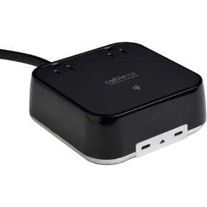 Brandstand | CubieVia | 10W Fast Charge Qi Wireless Charger | 2 USB-C Ports | 2 Tamper Resistant Outlets