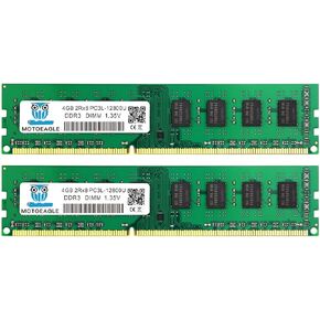 8GB Kit (2x4GB) PC3L-12800U-11 Desktop Memory 2RX8 DDR3L 1600 MHz UDIMM PC RAM 1.35V Dual Rank CL11 Non-ECC Unbuffered Sticks