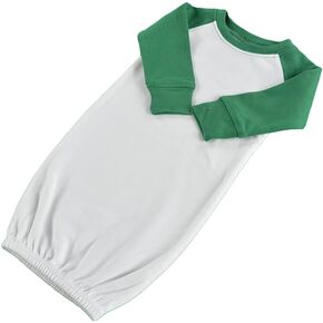 Long Sleeve Raglan Baby Gown, Infant Baby Gown, Cotton Baby Gowns