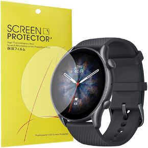 Compatible for Amazfit GTR 3 Pro Screen Protector, Lamshaw [6 Pack] Full Coverage TPU Clear Film Compatible for Amazfit GTR 3 Pro/GTR 3 Smartwatch (GTR 3, 6 Pack)