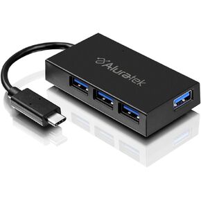 Aluratek 4-Port USB 3.1 Type-C Hub - AUHC0304F