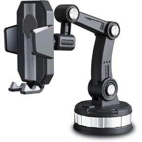 Car Phone Holder, Suction Cup Mobile Phone Bracket, New Robot Arm Large Truck Car Bracket, 360° Rotated Degree Super Stable Suction Cell Phone Holder Stand
