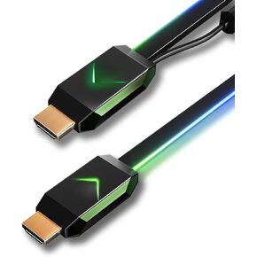 VIVIFY ARQUUS W73 أول كابل بصري من الألياف HDMI 2.0 في العالم للألعاب RGB مضيء 4K كابل 9ft DPL HDMI معتمد