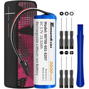 Upgraded 3600mAh 00798-601-8207 Battery Replacement for Logitech Ultimate Ears UE Boom 2 Ultimate, UE Boom 2 Bluetooth Speaker with Repair Tool Kits