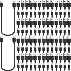 Kanayu 100 Pack USB Type C Cable Bulk Black Fast Charging Cable 3A Charger Cord Compatible with Galaxy S10 S9 S8 S20 S21 S23 Plus A52 A21 A32 A11 Note 10 9 8(3.3ft) in Kuwait
