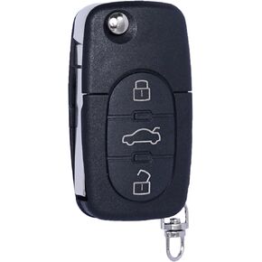 Key Fob Replacement Fits for Audi A4 A6 A8 Quattro S4 S6 S8 TT 1997 1998 1999 2000 2001 2002 2003 2004 2005 (FCC ID: MYT8Z0837231) Keyless Entry Remote Control Flip Key PN:4D0837231E 314MHZ 4Buttons