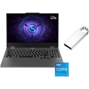 Lenovo LOQ 15.6" FHD 144Hz Gaming Laptop | Intel Core i5-12450HX | Intel ARC A530M HD Graphics | Backlit | 12GB RAM DDR5 | 512GB SSD | Windows 11 Home | Bundle with 64GB USB Flash Drive