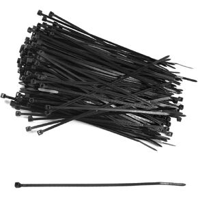 Heyiarbeit Zip Ties 6 Inches, 200Pcs Nylon Cable Ties Black Zip Ties Premium Plastic Cable Zip Ties Self-Locking Wire Ties Wraps for Home Office Garden Garage Workshop