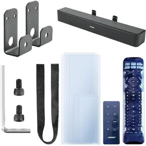 Wall Mount for Bose Solo 5 Soundbar,Soundbar Wall Mount Shelf for Bose Solo5, Bracket Wall Mount to Save Space and Keep Clean, with Remote Heat Shrink Wrap
