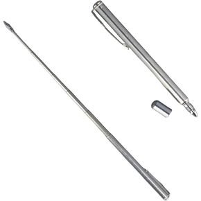 2PCS Telescopic Teaching Pointer,Teacher Pointer, Stainless Steel Pen with Clip,Retractable Ballpoint Pen Pointer,Handheld Presenter Whiteboard Pointer?Extended to 20 inches