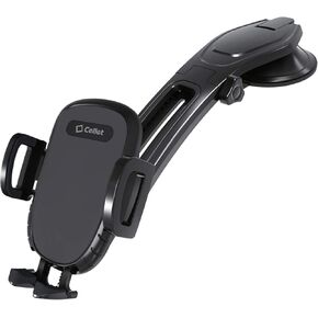 Car Dashboard Phone Holder, Cell Phone Mount with Strong Suction Cup Universal Cradle Compatible with Apple iPhones, Samsung Galaxy Google Pixel Smartphones