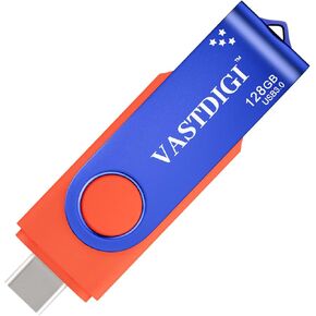 VASTDIG USB C Flash Drive 128GB High Speed USB 3.0 Type-C Dual Flash Drive Thumb Drive Memory Stick for USB-C Android Phone,Computers, MacBook, Tablets, PC