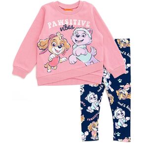 Paw Patrol Crossover Fleece Sweatshirt and Leggings Outfit Set Infant to Little Kid Sizes (12 Months - 7-8)