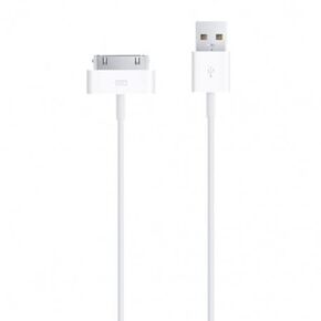 DV USB Sync and Charging Data Cable Compatible with iPhone 4/4s, 3G/3GS, iPad 1/2/3, 30-Pin Cables Charger Lead - 1M White