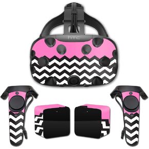 MightySkins Skin Compatible with HTC Vive Full Coverage - Pink Chevron | Protective, Durable, and Unique Vinyl Decal wrap Cover | Easy to Apply, Remove, and Change Styles | Made in The USA