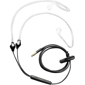 RICH IStereo Ear Headphones,Air Tube Anti-Radiation Headsets Earphone,in Ear Stereo Noise Isolating Anti-Radiation Earbuds with Microphone for Mobile Phone Black