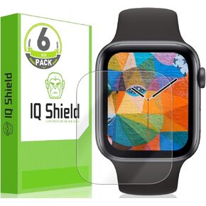 IQShield Screen Protector Compatible with Apple Watch Series 6 (44mm)(6-Pack) Anti-Bubble Clear TPU Film