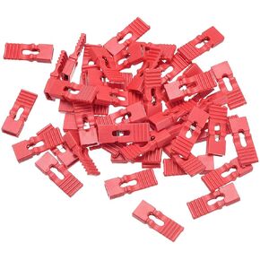 uxcell 50pcs 2.54mm Pin Header Jumper Cap Lengthened Short Circuit Connection Cap Mini Micro Jumper Bridge Plug Red