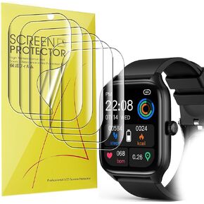 Compatible for BooaBei Smart Watches Screen Protector, [6 Pack] Full Coverage TPU Clear Film Compatible for BooaBei T19P 1.96" Smart Watches/SOUYIE T19Pro 1.96" Smart Watch (6 Pack)