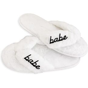 Bride Slippers Wedding Slippers Bridal Shower Gift for Bride to Be, Bridal Party Slippers Fuzzy