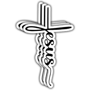 (3 pcs) Jesus Sticker Christian Bible Verse Vinyl Decal Motivation Inspirational Quotes Stickers for Books Laptops Phonecase Water Bottles Kindles Car Hard Hat -2x3"