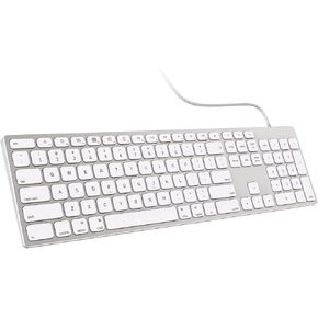 9H USB Wired Keyboard with Numeric Keypad Ultra-Slim Aluminum Full Size Computer Keyboard for Mac Pro, MacBook Pro/Air, Mini Mac, iMac, Laptop Computers (Silver)