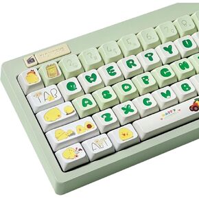 Blue PBT Keycaps Cartoon Keycaps KTA Profile Keycaps Cute Keycaps Custom 121 Keys Dye-Sublimation Key Cap Set for Cherry Gateron MX Switches Mechanical Keyboards