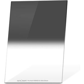 K&F Concept 100mm x 150mm Hard Graduated ND8 (3 Stop) Hard Graduated Neutral Density Filter with 28 Multi-Layer Coatings Waterrpoof/Scratch Resistant for Camera Lens
