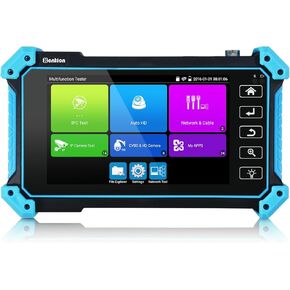 Henkion CCTV Tester,4K 12MP IP Camera Tester IPC Tester 8MP TVI/CVI/AHD/CVBS Coaxial Camera Tester 5 inch IPS Touch Screen, Cable Test,Network Tool,Support POE,WIFI,HDMI Input VGA
