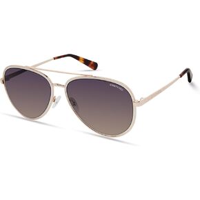 Kenneth Cole New York Women's KC5832W Pilot Sunglasses, Gold/Gradient Blue, 58/17/140