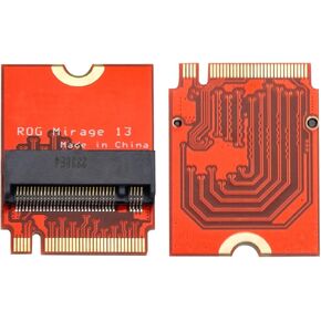 for Asus Rog Phantom 13 Gaming Laptop 2230 to 2280 SSD Hard Drive Adapter Board Expansion Card NVME M-Key M.2 PCIE 4.0 Gold Finger Expansion Board Card Upgrade Converter 180 Degree Inversion