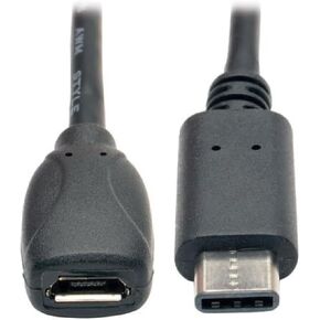 Tripp Lite 6ft USB 2.0 Hi-Speed Cable Micro-B Male to USB Type-C USB-C Male