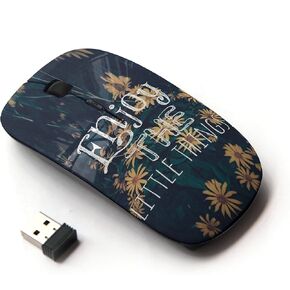 [ Optical 2.4G Wireless Mouse ] Enjoy The Little Things Sunflower Text