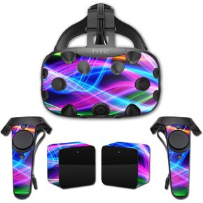 MightySkins Skin Compatible with HTC Vive Full Coverage - Light Waves | Protective, Durable, and Unique Vinyl Decal wrap Cover | Easy to Apply, Remove, and Change Styles | Made in The USA