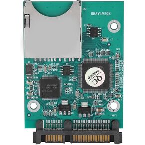 محول محول SD إلى SATA، بطاقة ذاكرة SD/SDHC/SDXC/MMC سريعة 22 ميجابايت/ثانية إلى محول محول SATA 2.5 بوصة 7+15P