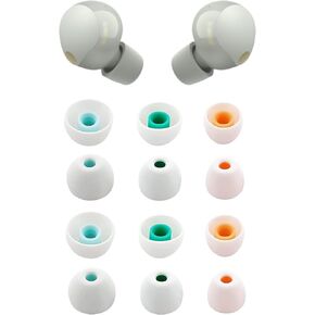 ALXCD Eartips Compatible with Sony WF-1000XM5 Earbuds, S/M/L 3 Sizes 6 Pairs Soft Silicone Ear Tips Earbuds Tips, Compatible with SONY WF-1000XM5 Silicon Earips XM5 6 Pairs Black sml