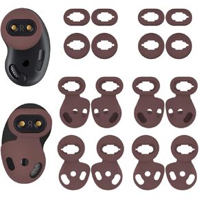 [ 8 Pairs ] Galaxy Buds Live Ear Tips Wing Tips, Non-Slip Anti-Slip Sound Leakproof Silicone Earbuds Replacement Cover Accessories Compatible with Samsung Galaxy Buds Live White S/L