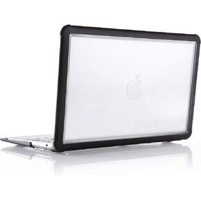 حافظة STM Dux لجهاز MacBook Air (13 بوصة) فائقة الحماية - موديلات M1 وRetina 2020/2018 (A1932/A2179/A2337) - غطاء كمبيوتر محمول شفاف ومتين تم اختباره بمواصفات Mil-Spec - أسود (stm-122-293MW-01) ) in Kuwait