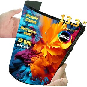 OLED Flexible Display 13.3 Inch Amoled On-Cell Capacitive Touchscreen 2K 2048x1536 IPS Bendable Flexible Screen Display