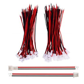 40 قطعة (20 زوجًا) 24AWG ZH 1.5 مم 2 دبوس كابل توصيل صغير ذكر وأنثى مع كابل سلك موصل طرفي أحمر أسود 200 مم (ZH 1.5 مم)