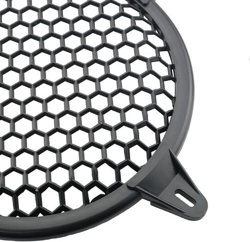 2pcs 6" Protective Cover for Speaker Grille, Hard Plastic Car Subwoofer Metal Round Metal Mesh Cover, Black in Saudi Arabia