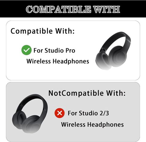 عصابة رأس Studio Pro لسماعات Beats Studio Pro اللاسلكية بلوتوث، عصابة رأس Studio Pro، عصابة رأس بديلة لسماعات الرأس (أسود) in Kuwait