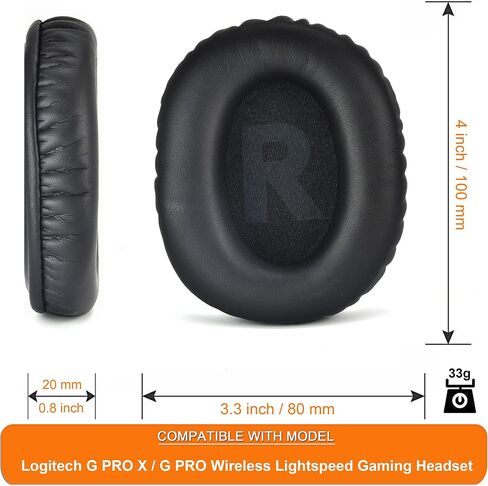 وسائد أذن بديلة G Pro X غطاء وسائد أذن متوافقة مع سماعات الألعاب Logitech G Pro/G Pro X (قطيفة) in Saudi Arabia