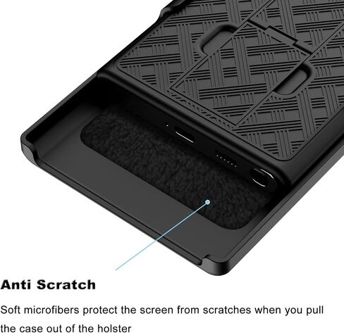 Galaxy S22 Ultra Case with Kickstand & Belt Clip Holster, Heavy Duty Shockproof Armor Protective Rugged Woven Pattern Hard Plastic Phone Cover for Samsung Galaxy S22 Ultra 6.8" 2022, Black in Saudi Arabia