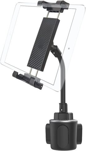 حامل أكواب للسيارة iPad Mount، حامل أكواب Woleyi Gooseneck حامل للتابلت للسيارة، حامل أكواب قابل للتعديل للسيارة iPad Pro 12.9 Air Mini، Galaxy Tabs، Surface Pro/Go أو جميع الأجهزة مقاس 5.5-13 بوصة in Saudi Arabia