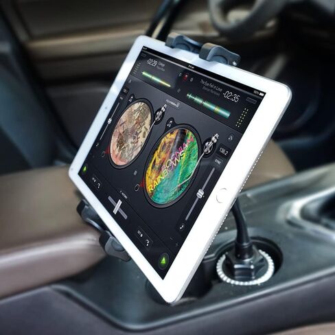 حامل أكواب للسيارة iPad Mount، حامل أكواب Woleyi Gooseneck حامل للتابلت للسيارة، حامل أكواب قابل للتعديل للسيارة iPad Pro 12.9 Air Mini، Galaxy Tabs، Surface Pro/Go أو جميع الأجهزة مقاس 5.5-13 بوصة in Saudi Arabia