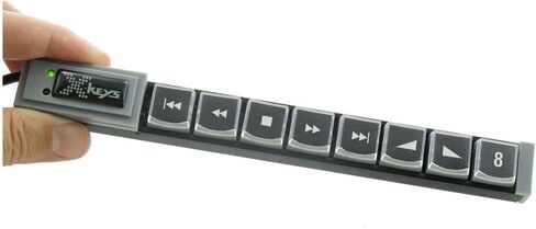X-keys XK-8 لوحات مفاتيح KVM قابلة للبرمجة عبر USB (8 مفاتيح، رمادي) in Saudi Arabia