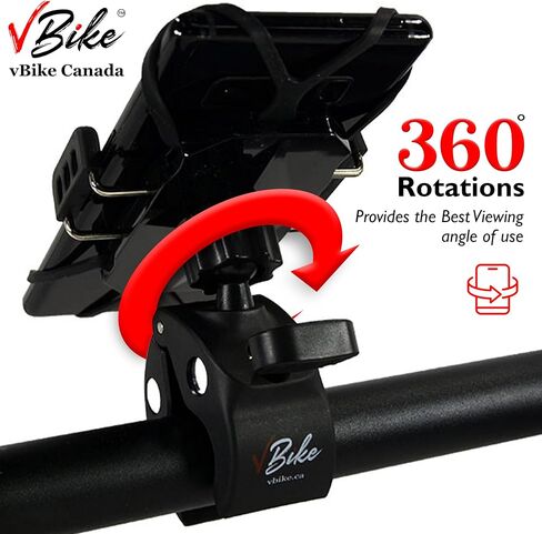 Motorcycle Phone Mount, Bike Phone Holder, Scooter, Golf Cart, Bicycle, Stroller, Harley, MTB, and ATV Handlebar, Anti Vibration Heavy-Duty 360° Mount for iPhone & Samsung 4.7-7.0" Cell Phones in Saudi Arabia
