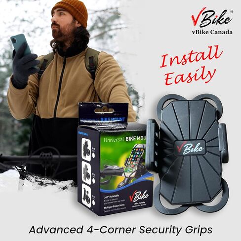 Motorcycle Phone Mount, Bike Phone Holder, Scooter, Golf Cart, Bicycle, Stroller, Harley, MTB, and ATV Handlebar, Anti Vibration Heavy-Duty 360° Mount for iPhone & Samsung 4.7-7.0" Cell Phones in Saudi Arabia