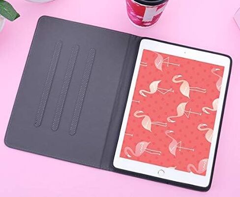 iPad Air 10.5" (3rd Generation) 2019 Case, iPad Pro 10.5" 2017 Case, Pink Flamingo 3D embroideries Smart auto Sleep/Wake with Stand Folio PU Crocodile Leather Hard Cover Case (Flamingo) (Flamingo) in Saudi Arabia